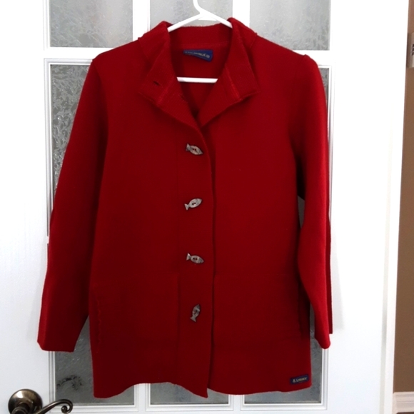 Vintage Sweaters - Vintage** Le Minor Knit Cardigan / Made in France